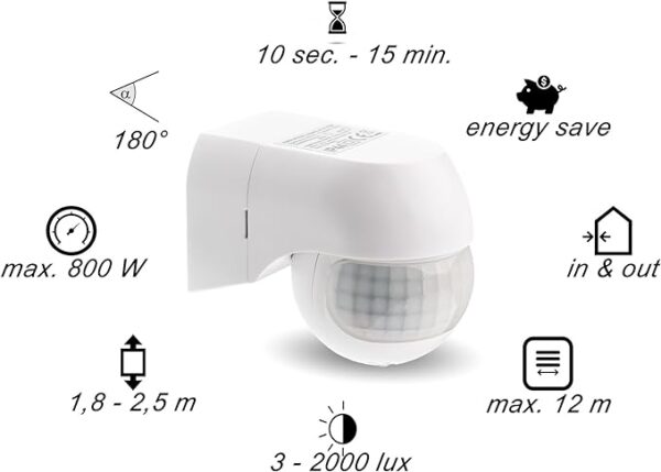 Infresco PIR Movement Sensor -Motion Detector 3LV COMPACT - Image 2