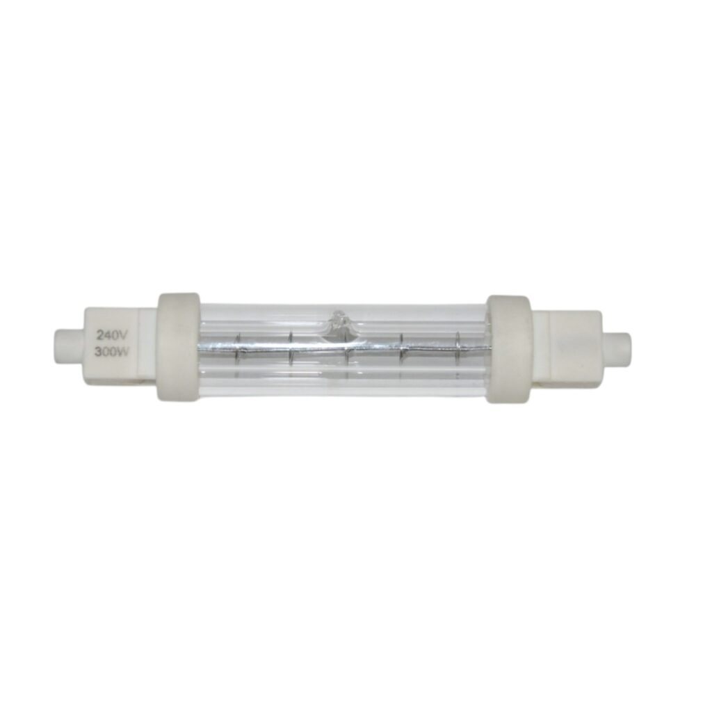 300W Jacketed R7s Catering Infrared Lamp (117.6mm) for food warming counters
