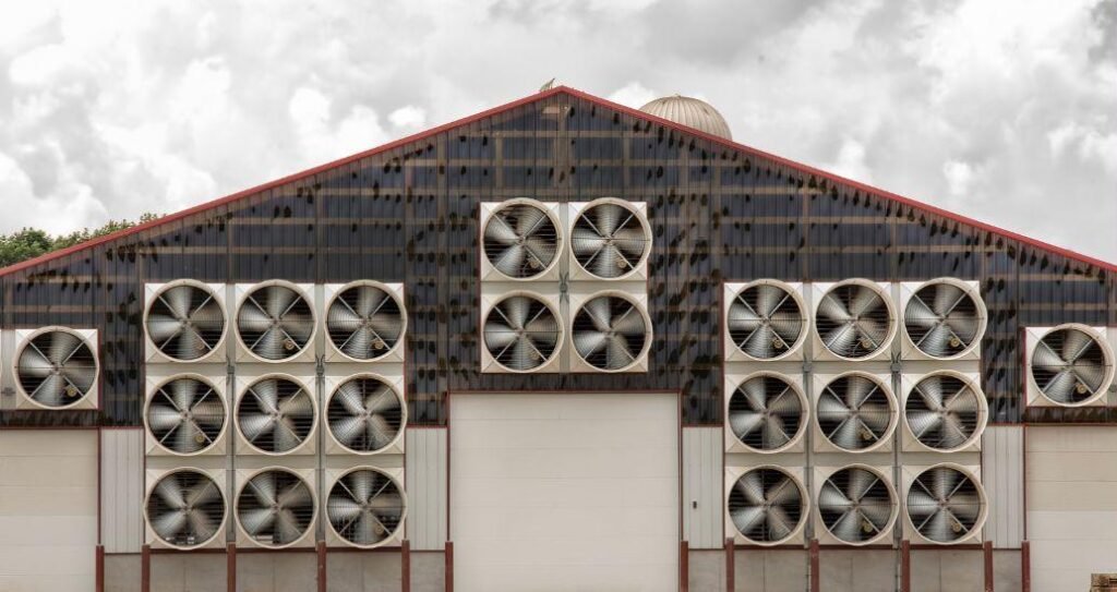 Industrial ventilation fans, commercial ventilation, large exhaust fans, fan speed control, airflow management, United Automation, UK manufacturing