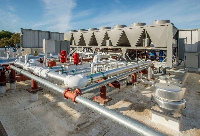 Commercial and industrial HVAC systems, rooftop heating and cooling units, industrial climate control, building automation, United Automation, UK HVAC solutions