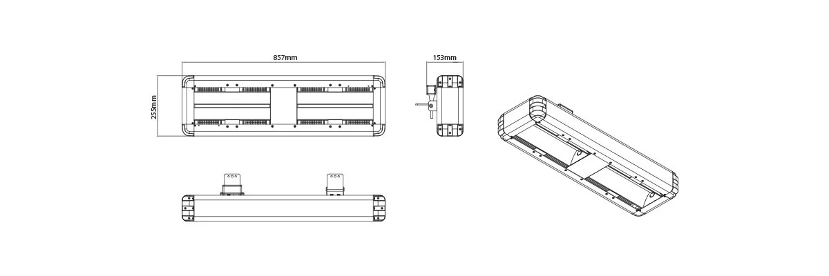 3kW & 4kW Industrial Infrared Dimensions