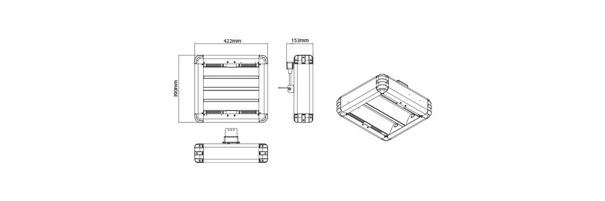3kW & 4kW VERTICAL Industrial Infrared Dimensions