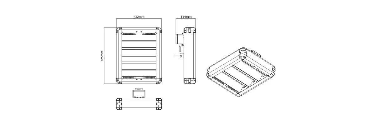 4.5kW & 6kW VERTICAL Industrial Infrared Dimensions