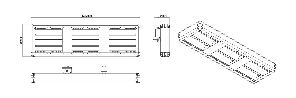 9kW & 12kW Industrial Infrared Dimensions