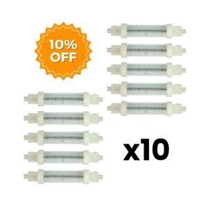 10x Jacketed R7s Catering Lamp 300W