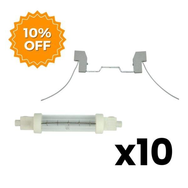 10x Jacketed R7s Catering Lamp Holder Bundle