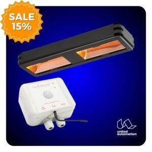 3kW 4kw Industrial Infrared Heater + Infresco-P 4kW PIR Controller Bundle