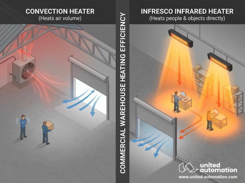 Technical Comparison: Convection Heating vs Infresco Radiant Control